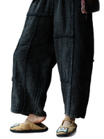 Women's Raw Edge Casual Loose Versatile Elastic Bottom