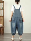 Women's  Beautiful & Light Wash Boho Bloom Dunagrees