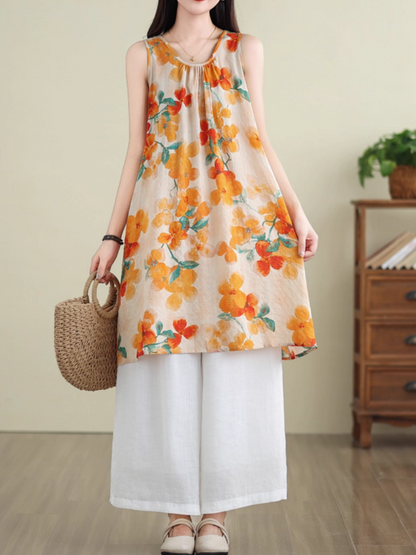 Women's sleeveeless midi dress