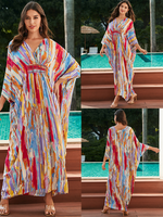Vestido de Kaftan, solto de verão feminino