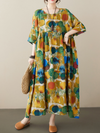 Women's Yellow Smock Dress