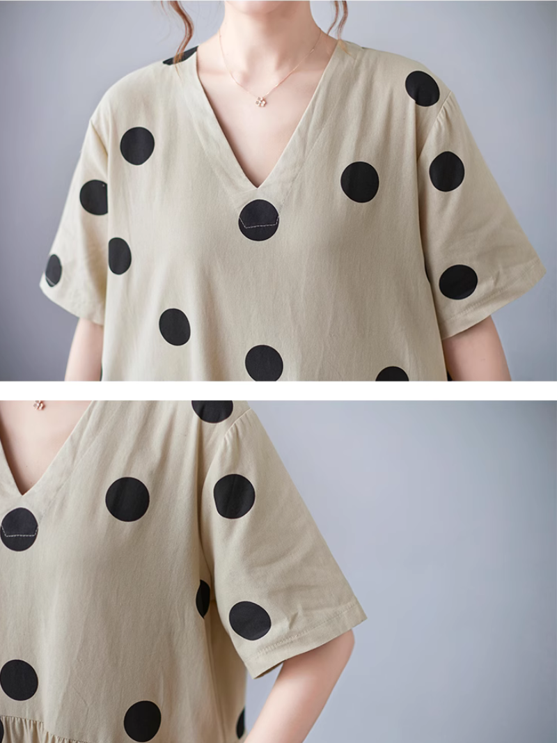 Half sleeves A-line dress