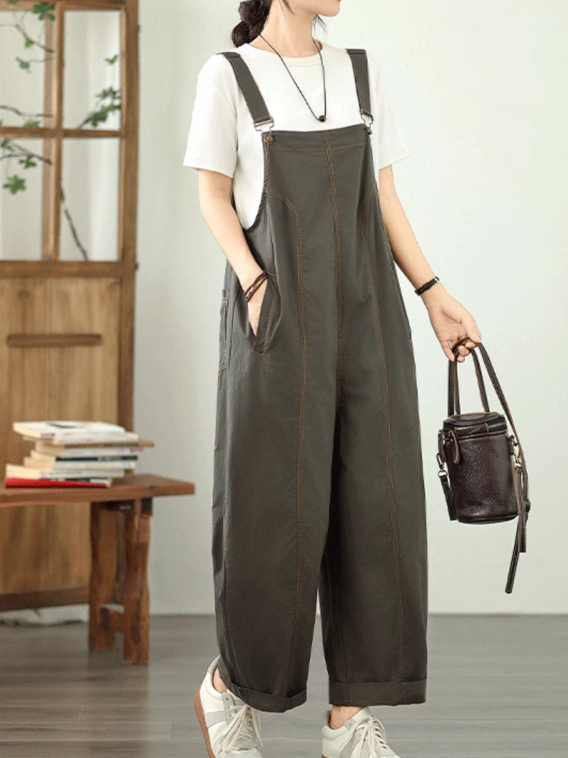 Women's Stylish and Comfortable Pockets Style Overall Dungarees