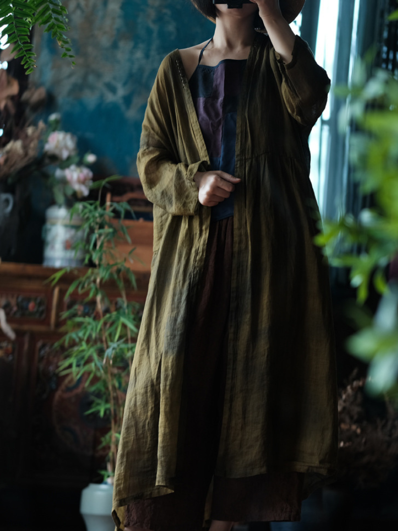 Women's Summer Beautiful & Comfy Printed  Loose Cardigan Dress