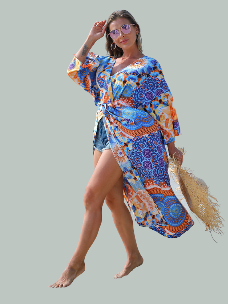 Women's Blue Kimono Jacket 