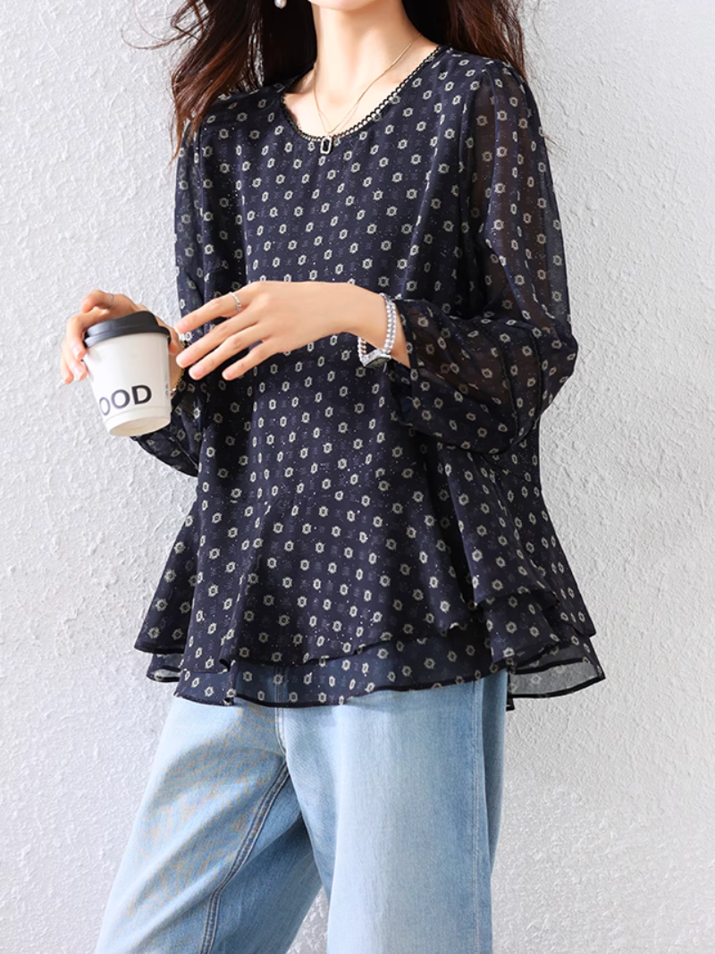 Women's Classic Vibes & Elegant Fashionable Dot Top
