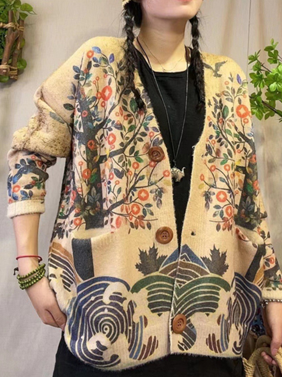 women's  Printed Cardigans
