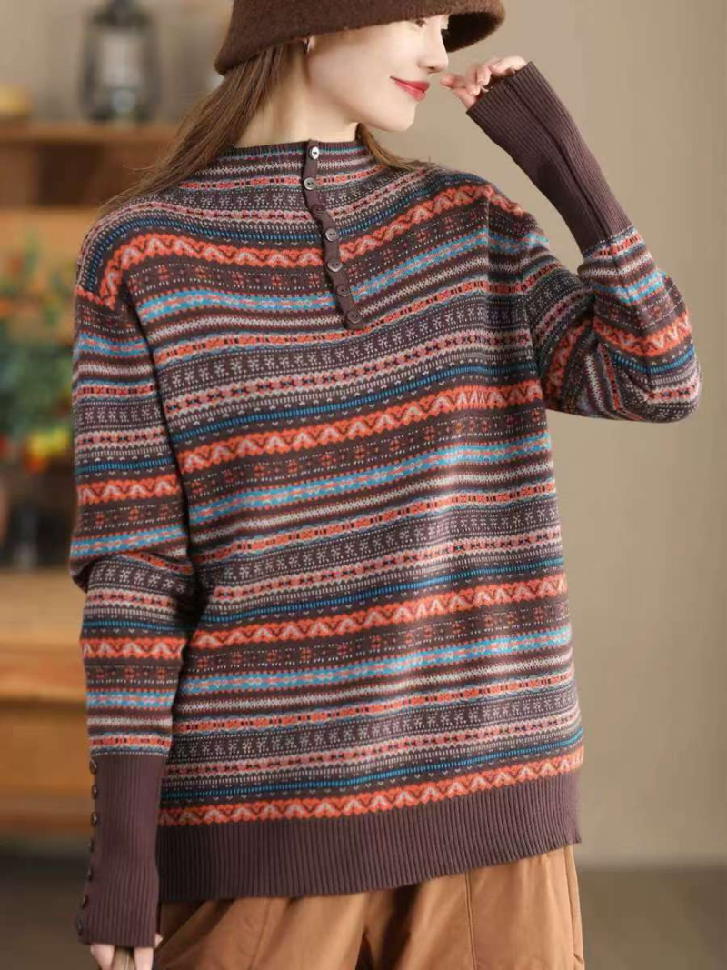 Women's Stylish Coffee Sweater