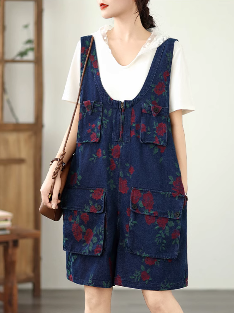 Women's  Cool and Everyday Wear Printed Dungaree