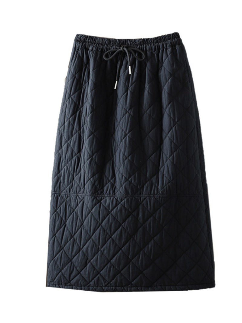 Women's Cozy and Stylish Winter Elastic Waist Quilted Skirt