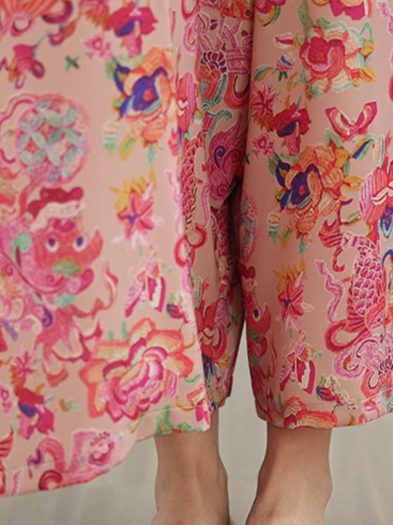 Women's Printed Dungaree 