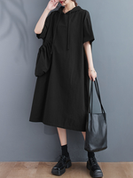 Women's Black Hoodie Dress
