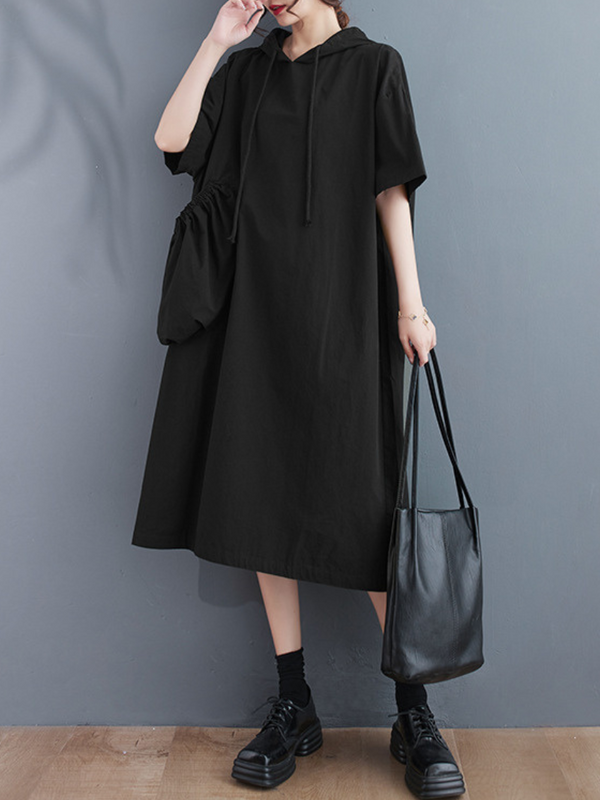 Women's Black Hoodie Dress