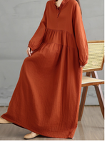 Flowy fabric dress for women