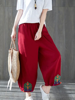 Breezy Weekend Confidence Linen Pants — Embroidered Hem, Effortless, Flattering Fit