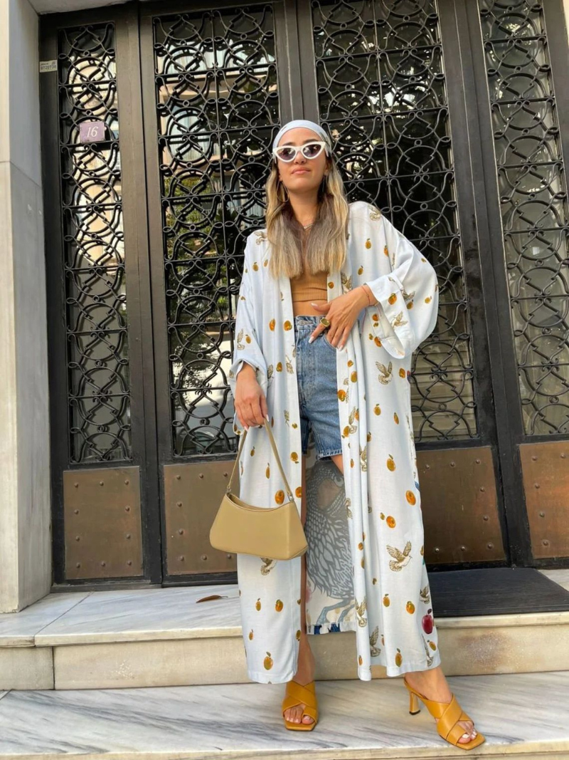 Women's blue Kimono Jacket