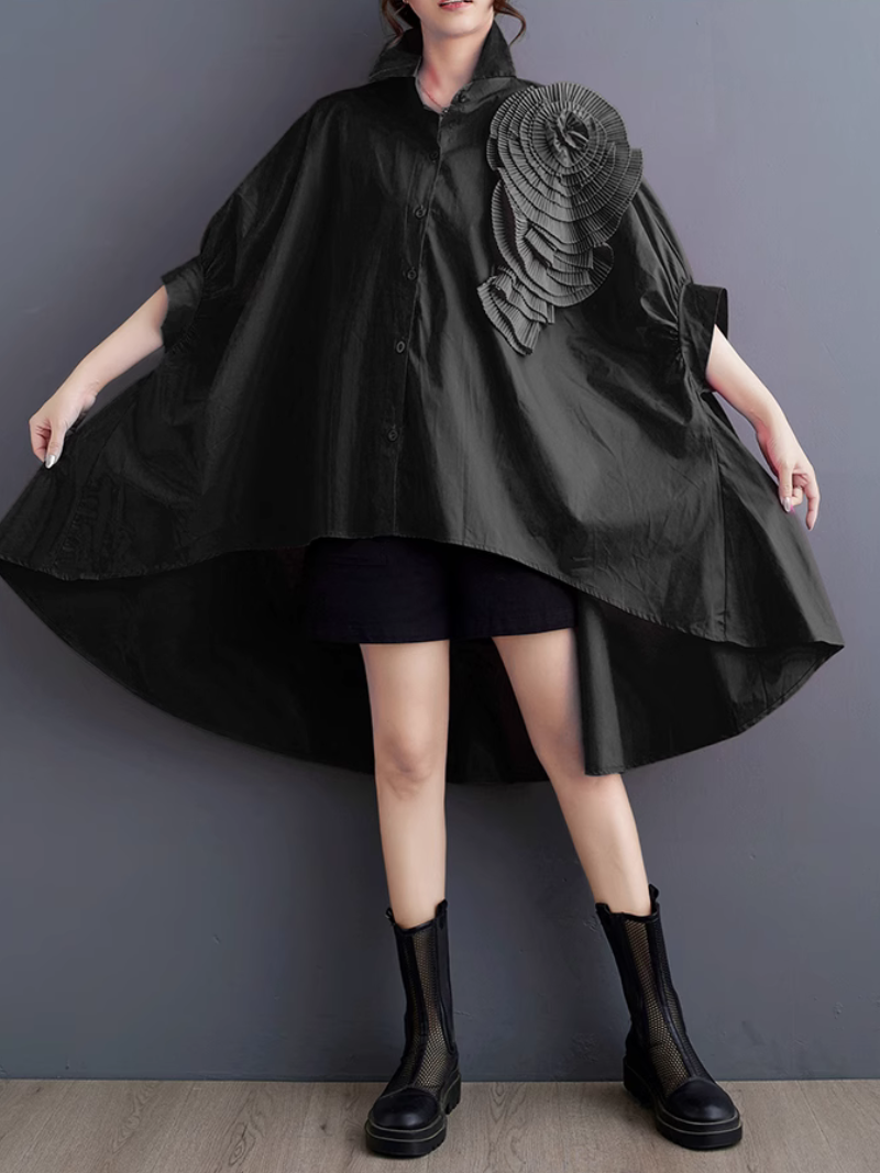 Fleur de fleur d'été élégante manche en vrac