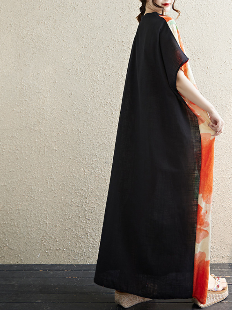 Robe de Kaftan imprimée de style Summer de Summer pour femmes.