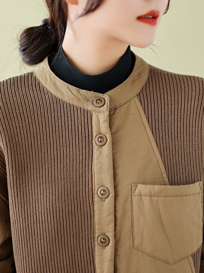 Women's Button-Up Collar Coat