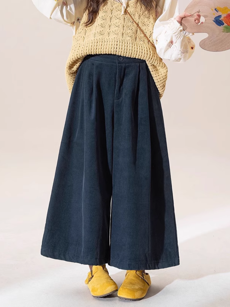 Chic Wide-Leg Palazzo Pants in Cotton Blend, Effortless Everyday Style