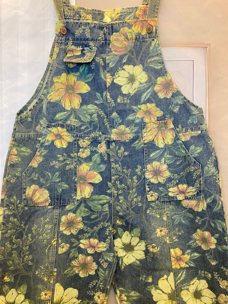 Sauter pour la joie Floral Salopets Dungaree