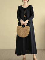 Easy Evenings Maxi Dress — Flowing Cotton Linen, Effortless Fit & Grace