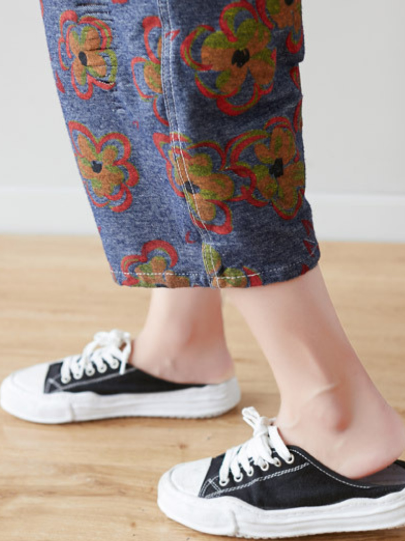 Women's Floral Cotton Overalls