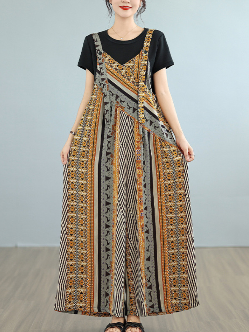 Salloges imprimées florales légères pour femmes pour salopettes à usages quotidiens