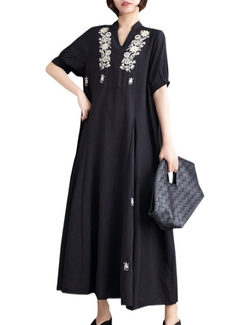 Fleur de la fleur de la fleur des femmes Robe A-Line