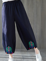 Breezy Weekend Confidence Linen Pants — Embroidered Hem, Effortless, Flattering Fit