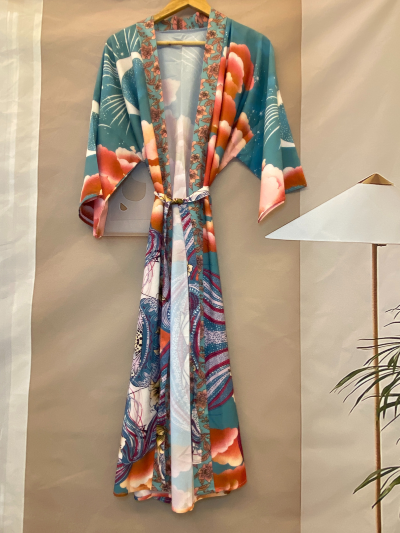silk kimono for women with flattering fit