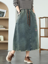 Women's Elegance & Comfy Loose Waist Embroidery Skirt