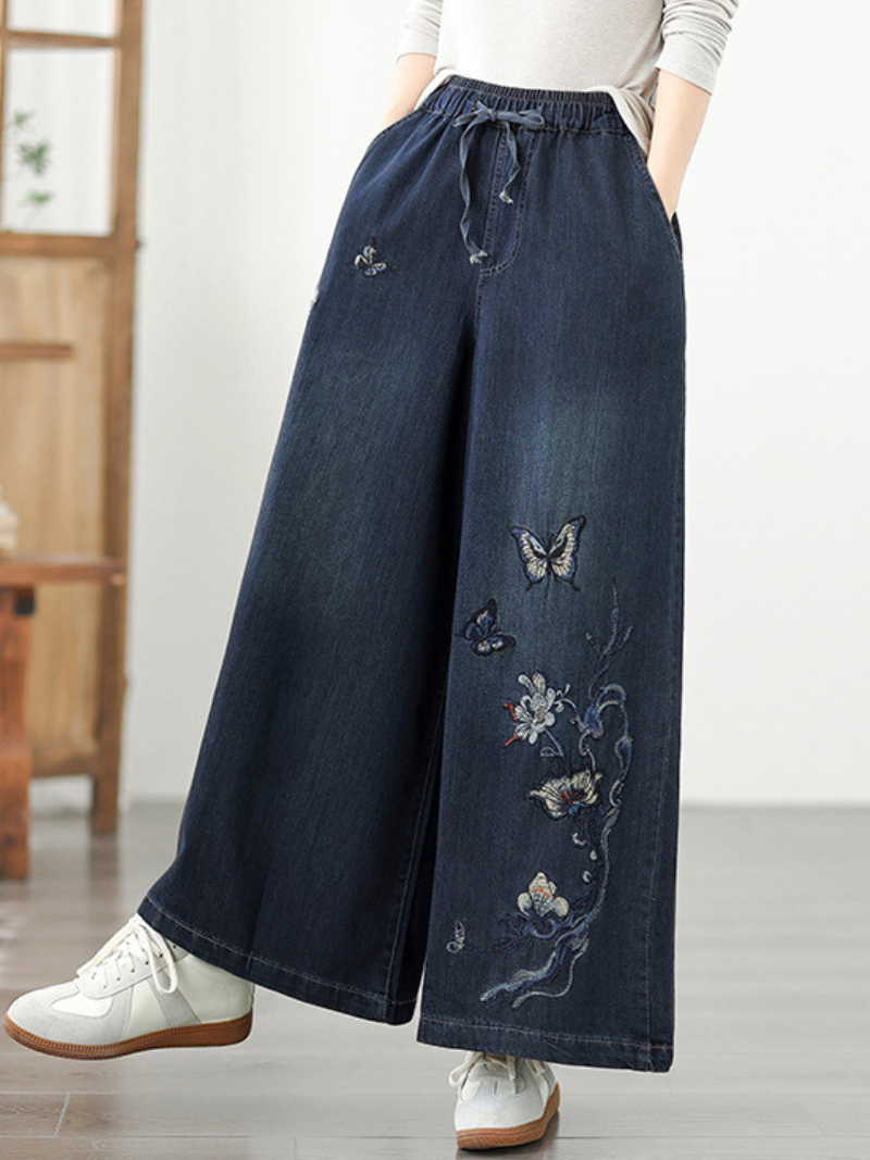 Women's Summer Vintage High Quality Embroidered Bottom