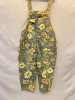 Wildflower Print Dungarees - Loose Tapered Leg Fit