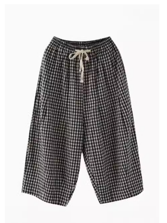 Women's small plaid patterns Bottom