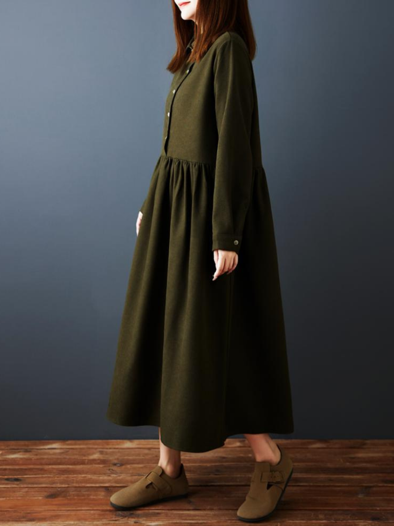 Green midi dress