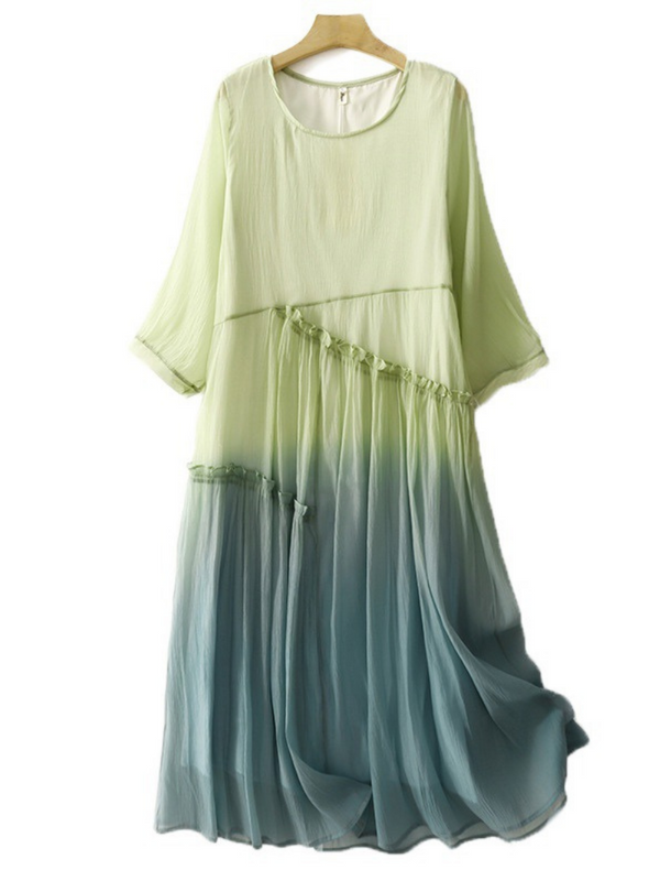 Women's High Waist Smock Dress 