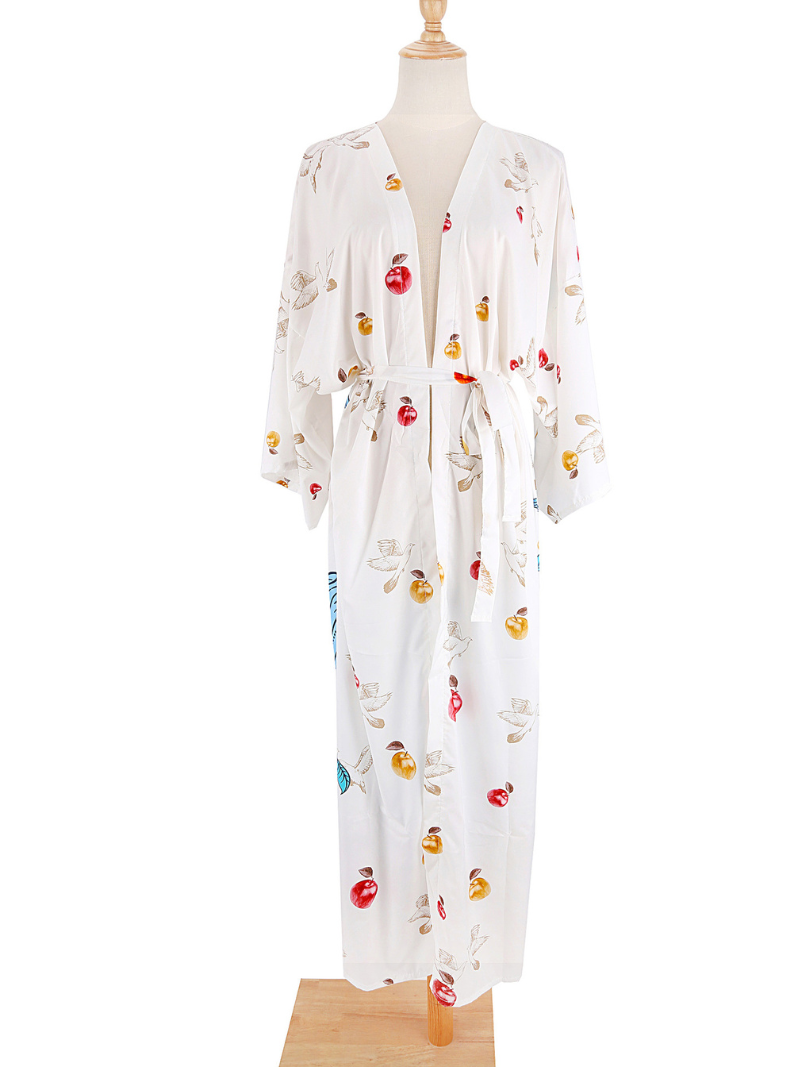 Women's Polyester Cardigan Style Kimono Jacket