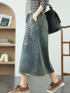 Women's Elegance & Comfy Loose Waist Embroidery Skirt