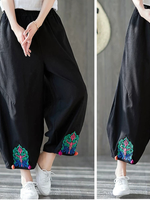 Breezy Weekend Confidence Linen Pants — Embroidered Hem, Effortless, Flattering Fit