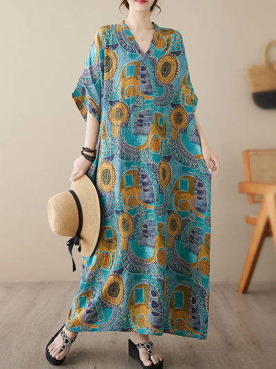 Women's Blue Kaftan Dress