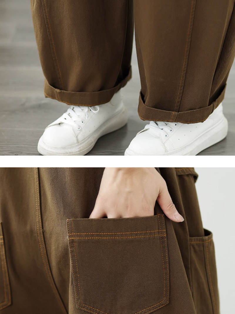 Cuff pants dungaress