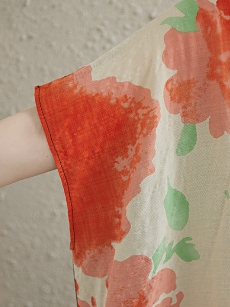 Robe de Kaftan imprimée de style Summer de Summer pour femmes.