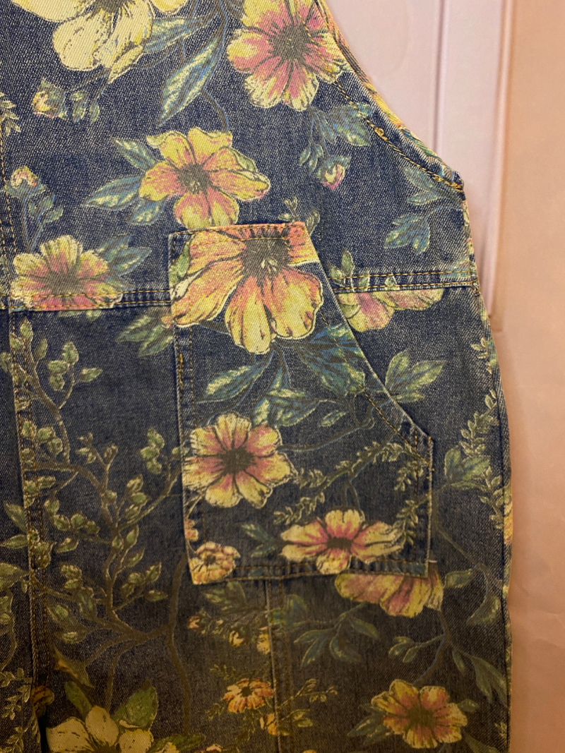 Sauter pour la joie Floral Salopets Dungaree