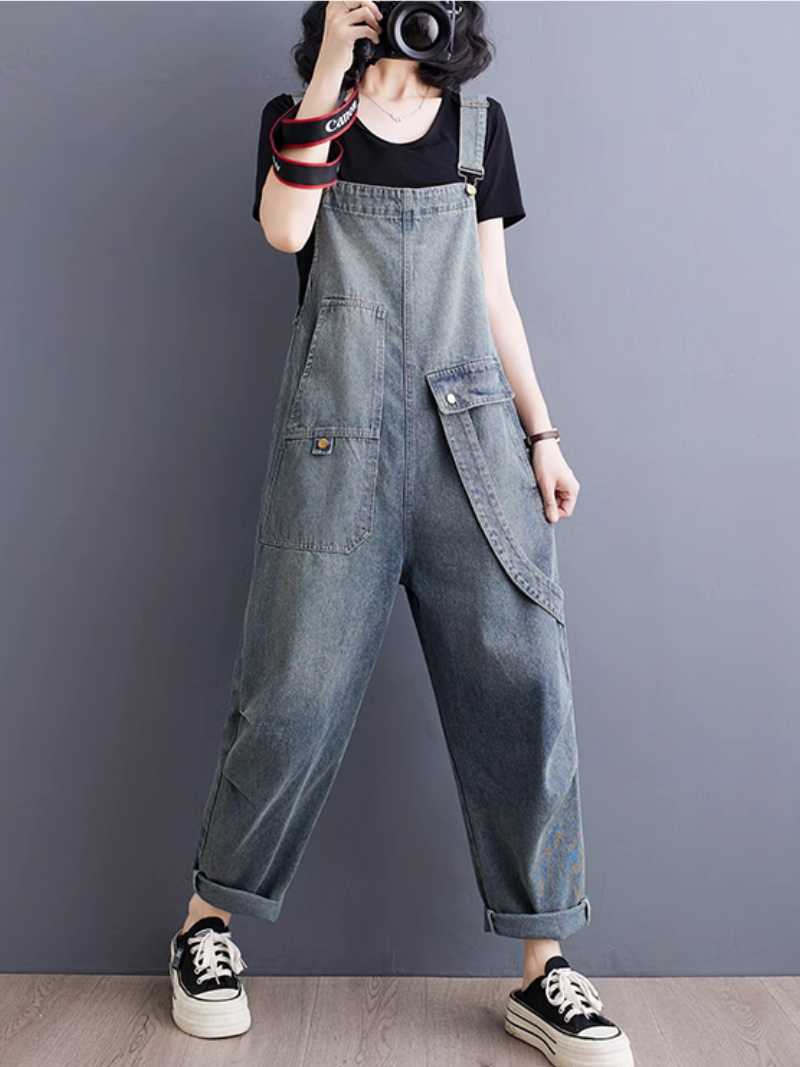 Women's Summer Everyday Outfit Pocket Style Overalls Dungarees