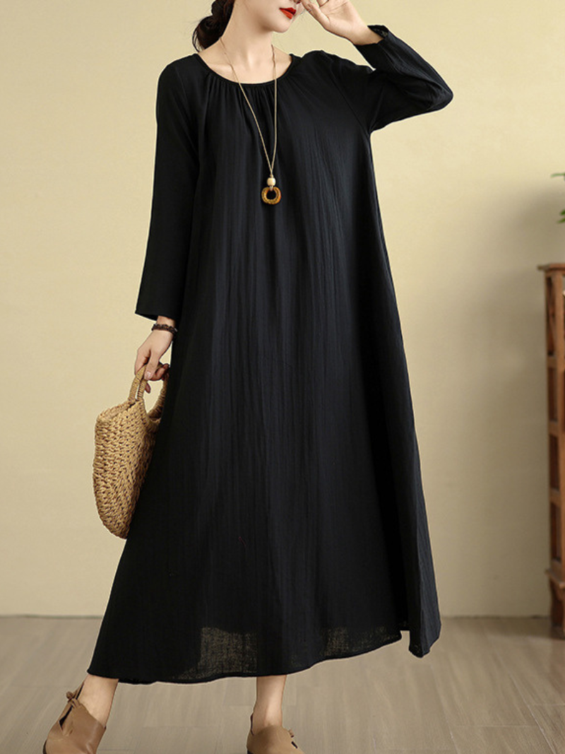 Easy Evenings Maxi Dress — Flowing Cotton Linen, Effortless Fit & Grace