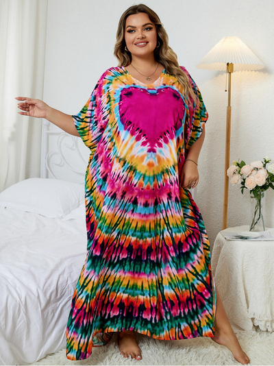 Women's V-Neck kaftan dress