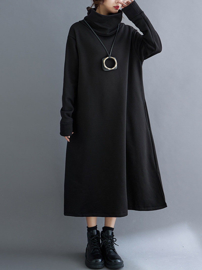 Poches latérales en vrac pour femmes Robe A-Line