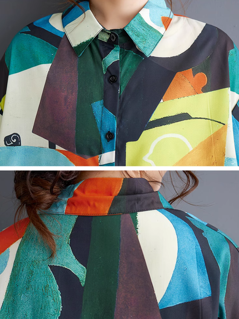 Look élégant et facile à vivre pour femmes robe A-Line imprimée