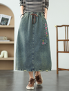 Women's Elegance & Comfy Loose Waist Embroidery Skirt